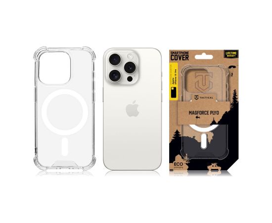 Tactical MagForce Plyo Aizsargapvalks telefonam Apple iPhone 15 Pro caurspīdīgs