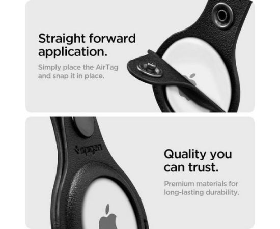 Spigen Valentius atslēgu piekariņš Apple AirTag ar atslēgu piekariņu melns