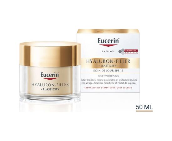 Eucerin Hyaluron-Filler + Elasticity Day Cream SPF15 50ml Ķermeņa kosmētika