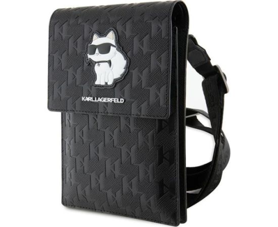 Karl Lagerfeld Saffiano Monogram Choupette KLWBSBSAKHPCK Rokassoma melna