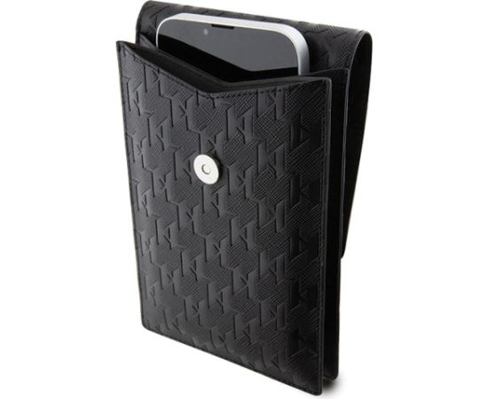 Karl Lagerfeld Saffiano Monogram Choupette KLWBSBSAKHPCK Rokassoma melna