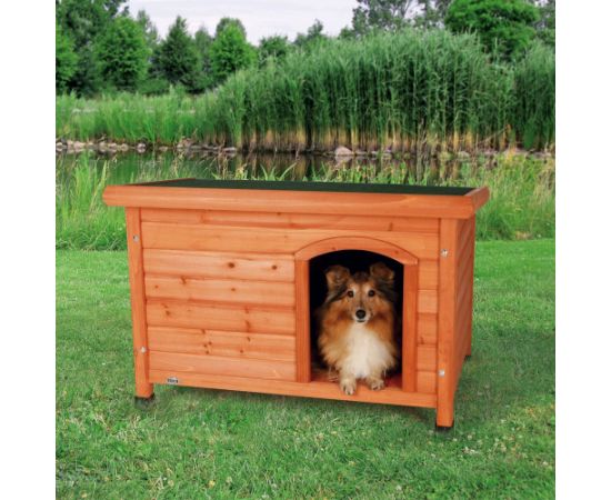 Trixie Buda Classic o plaskim dachu "Natura" 85 × 58 × 60 cm