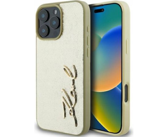 Karl Lagerfeld Metal Signature Aizsargapvalks priekš Apple iPhone 16 Pro