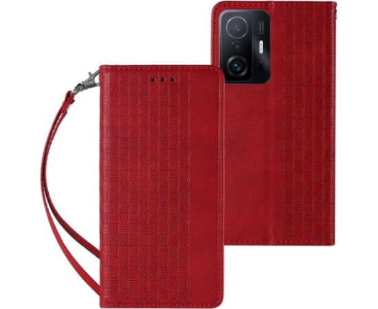 Fusion Magnet Strap grāmatveida maks + aukliņa Samsung A136 Galaxy A13 5G | A04S sarkans