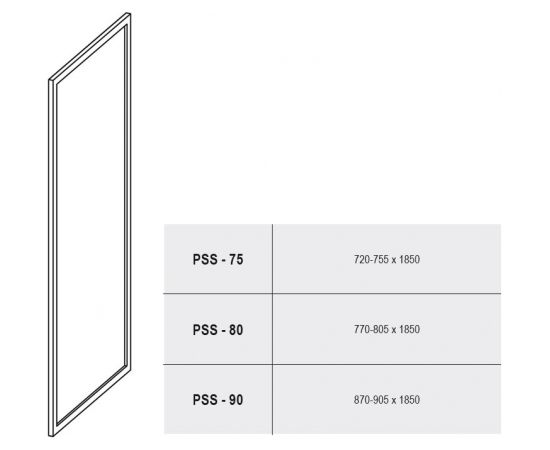 Ravak PSS-90 white+glass Transparent
