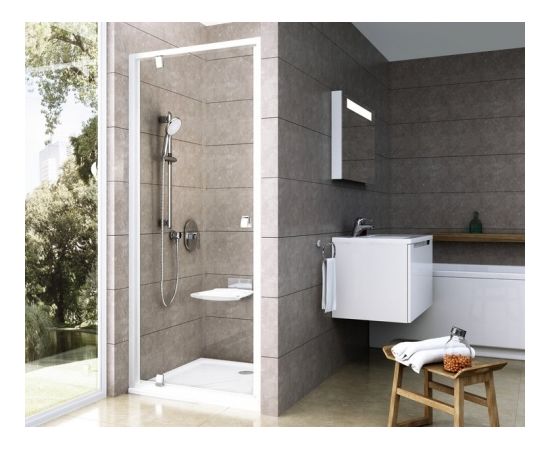 Ravak PDOP1-80 white+glass Transparent Душевые двери