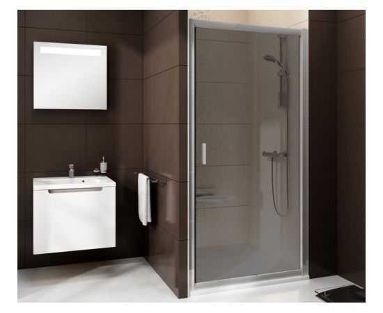 Ravak BLDP2-110 white+glass Transparent bīdāmās dušas durvis
