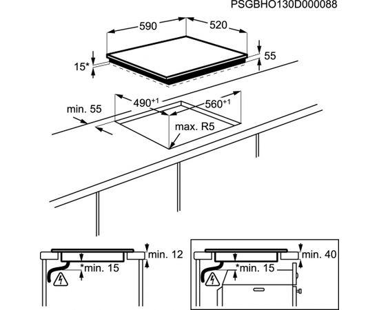 ELECTROLUX EHL6540FOK Iebūvējama virsma - Indukcijas