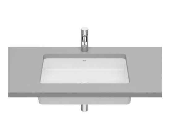 Roca izlietne Inspira Square, 605 x 390 mm H=138 mm, virsmā,  balta Fineceramic®