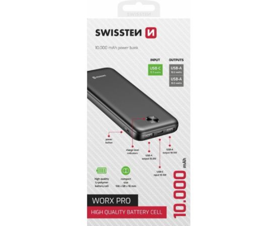 Swissten Power Worx Pro Power Bank 10000 mAh