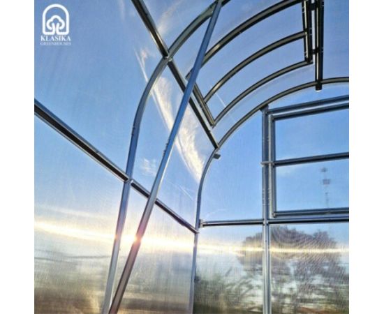 Siltumnīca KLASIKA SLIM 2x8m (16m2) ar 6mm polikarbonāta pārklājumu