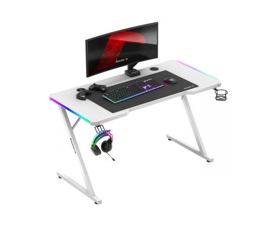 Biurko gamingowe Huzaro Hero 2.5 White RGB