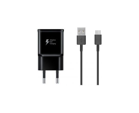 Samsung   EP-TA200EBE + EP-DG970BBE Samsung 15W Travel Charger + USB-C Data Cable Black (OOB Bulk)