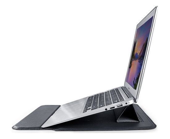 Devia Ultra-Thin MacBook Leather Klēpjdatora maciņš ar statīva funkciju 13.3"- 16"