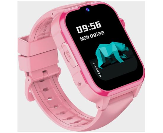 Garett Смарт-часы Kids Hero Pro 4G Face Unlock / GPS / GEO location / WhatsApp / Rotary button / "Kids Size" strap Розовые