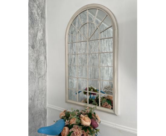 Spogulis SECRET GARDEN 75x4xH131cm, antīks balts metāla rāmis