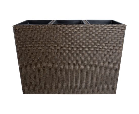 Ящик для цветов WICKER 110x39xH88см, тёмно-коричневый