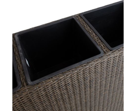 Ящик для цветов WICKER 110x39xH88см, тёмно-коричневый