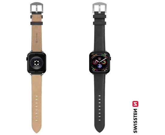 Swissten Кожаный ремешок Apple Watch 42 / 44 / 45 / 49mm