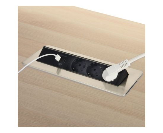 Electraline 62570 Galda Multi ligzdas 3p 2xUSB / 2m Strāvas pagarinātāji