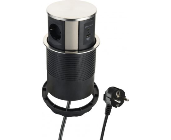 Electraline 62571 Galdas multi ligzdas 2xUSB / 3G / 1.5 / 2m Strāvas pagarinātāji