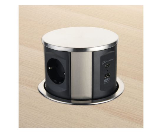 Electraline 62571 Galdas multi ligzdas 2xUSB / 3G / 1.5 / 2m Strāvas pagarinātāji