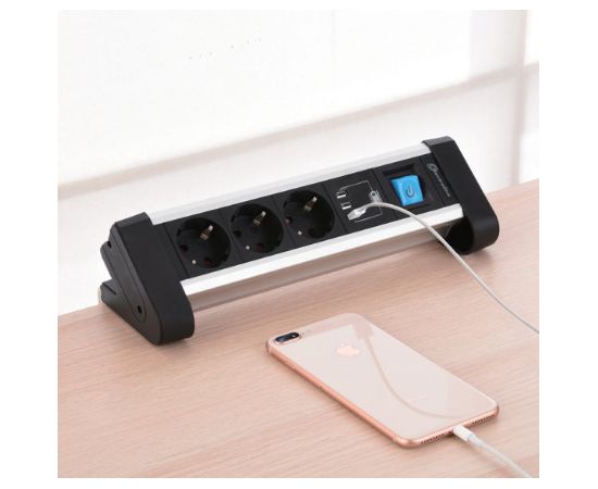 Electraline 62553 Удлинитель 3p+2xUSB 2m Strāvas pagarinātāji