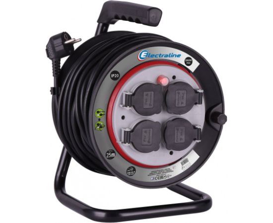 Electraline 49125 Spole Pagarinātājs 25M Strāvas pagarinātāji