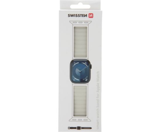 Swissten Silikona Magnētiskā Siksniņa priekš Apple Watch 42 / 44 / 45 / 49 mm