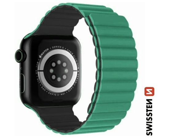Swissten Silikona Magnētiskā Siksniņa priekš Apple Watch 42 / 44 / 45 / 49 mm