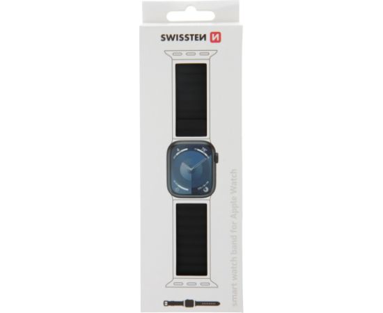 Swissten Silikona Magnētiskā Siksniņa priekš Apple Watch 42 / 44 / 45 / 49 mm