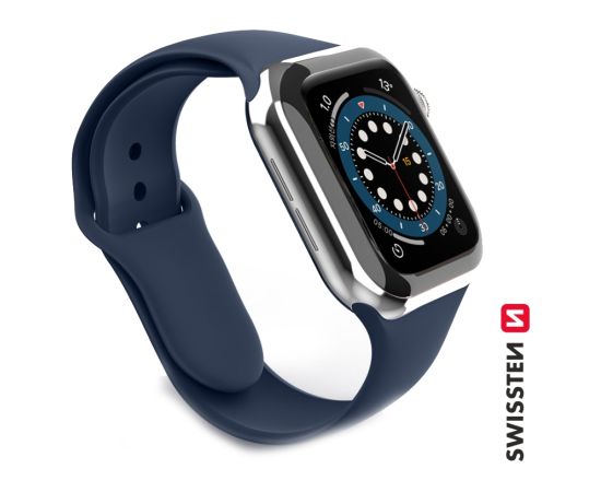Swissten Cиликоновый Pемешок для Apple Watch 1/2/3/4/5/6 / SE / 38 мм / 40 мм