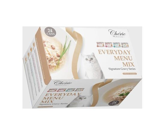 CHERIE Everyday Menu Mix of Chunks in Gravy - Wet Cat Food - 24x80g