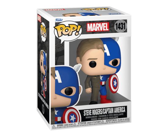 FUNKO POP! Vinila figūra: Marvel - Captain America / Steve Rogers (Split)