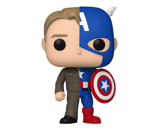 FUNKO POP! Vinila figūra: Marvel - Captain America / Steve Rogers (Split)