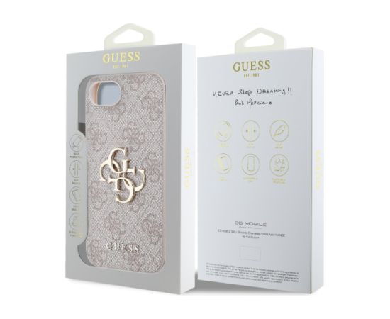 Guess PU 4G Metal Logo Case Aizsargapvalks priekš Apple iPhone 16e