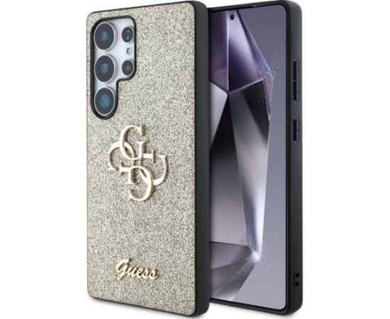 Guess Fixed Glitter Big 4G Metal Logo Чехол для Samsung Galaxy S25 Ultra