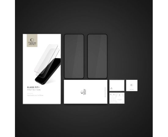 ЗАКАЛЕННОЕ СТЕКЛО TECH-PROTECT GLASS FIT+ 2-PACK XIAOMI REDMI NOTE 14 4G | 5G ЧЕРНЫЙ