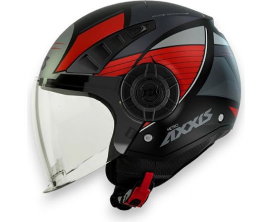 Axxis Helmets, S.a Metro Bird (XL) B5 Red ķivere Moto ķiveres 