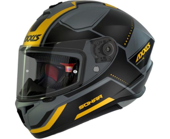 Axxis Helmets, S.a Draken SONAR (S) C3 BlackYellowMat ķivere