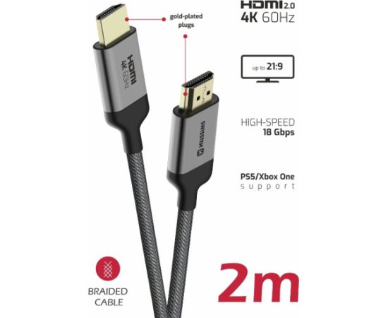 Swissten HDMI на HDMI 4K Кабель 2m