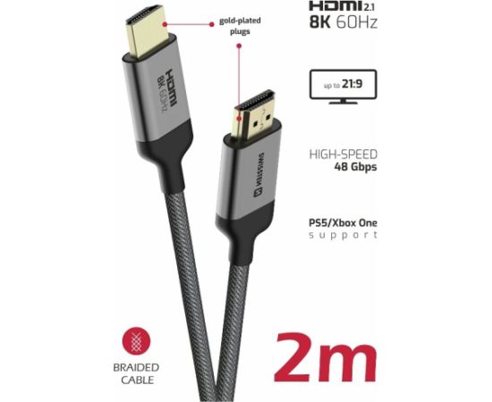 Swissten HDMI на HDMI 8K Кабель 2m