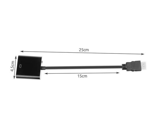 RoGer Адаптер для Преобразования сигнала HDMI на VGA (+Audio) Черный