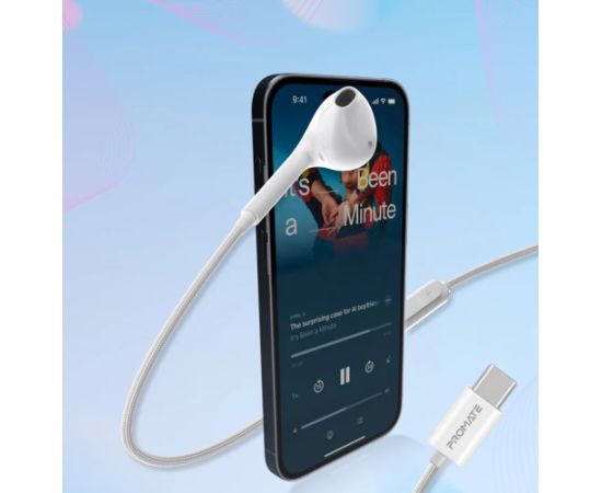 Promate MonoPod Dynamic Mono In-Ear Проводные наушники USB-C / 1.2m