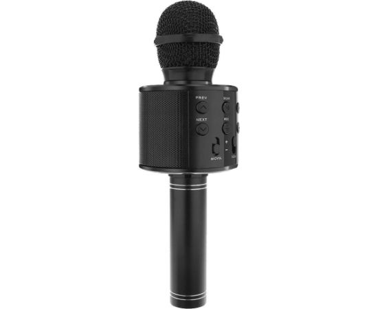 RoGer Bluetooth Микрофон Караоке с Колонкой / 2x 5W / Aux / USB / MicroSD / черный