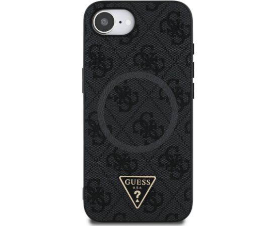 Guess PU 4G Strass Triangle Metal Logo Case Aizsargapvalks priekš Apple iPhone 16e