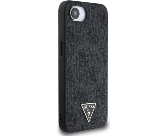Guess PU 4G Strass Triangle Metal Logo Case Aizsargapvalks priekš Apple iPhone 16e