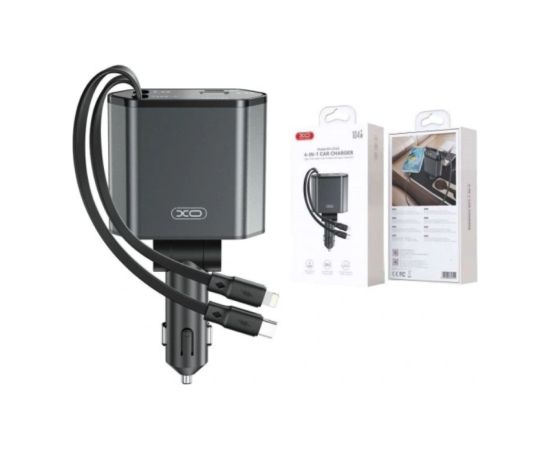 XO CC62 USB-USB-C Auto Lādētājs 104W
