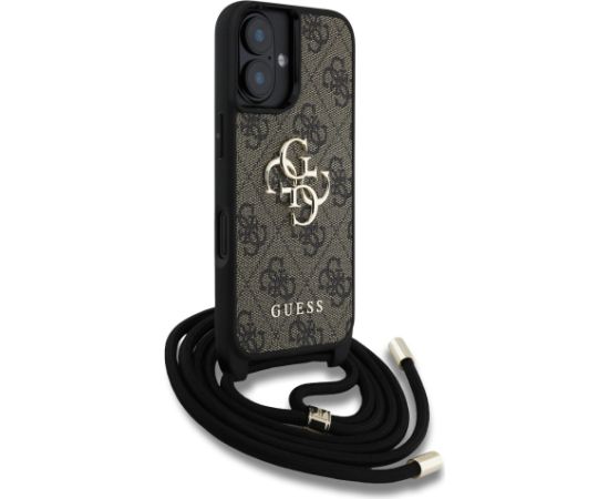 Guess PU 4G Metal Logo Crossbody Strap Case Aizsargapvalks priekš Apple iPhone 16