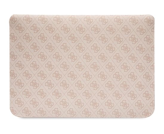 Guess Sleeve GUCS14PS4SGP 14" pink|pink 4G Stripe Metal Logo